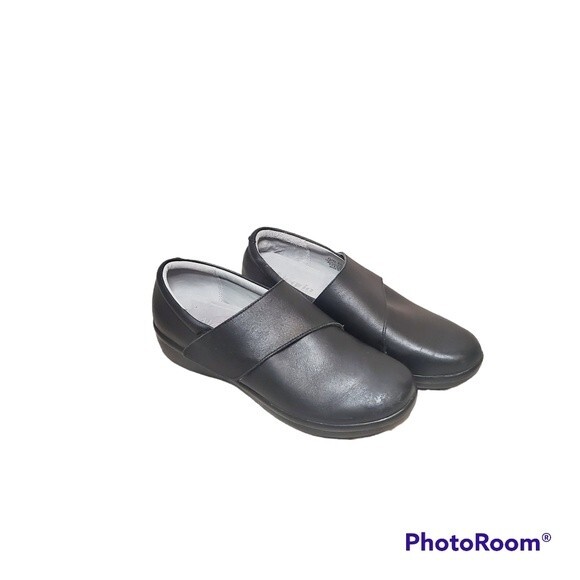 Alegria Nappa Leather Adjustable Top Strap Black mary janes comfortShoes